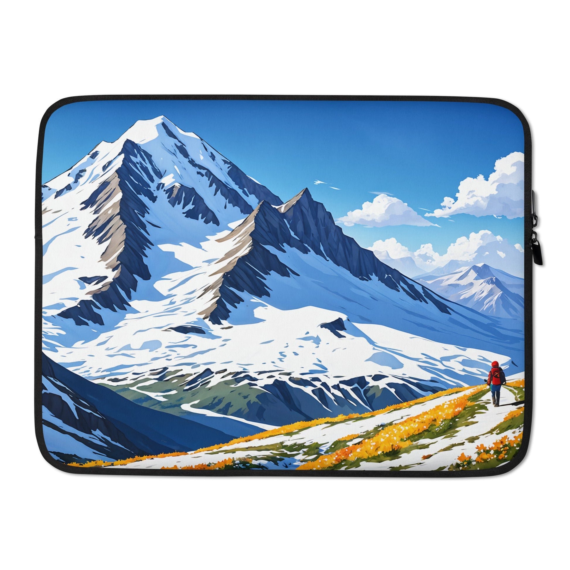 Hiking By Snowy Mountains Laptop Sleeve - Laptop Cases - Discovery Co.