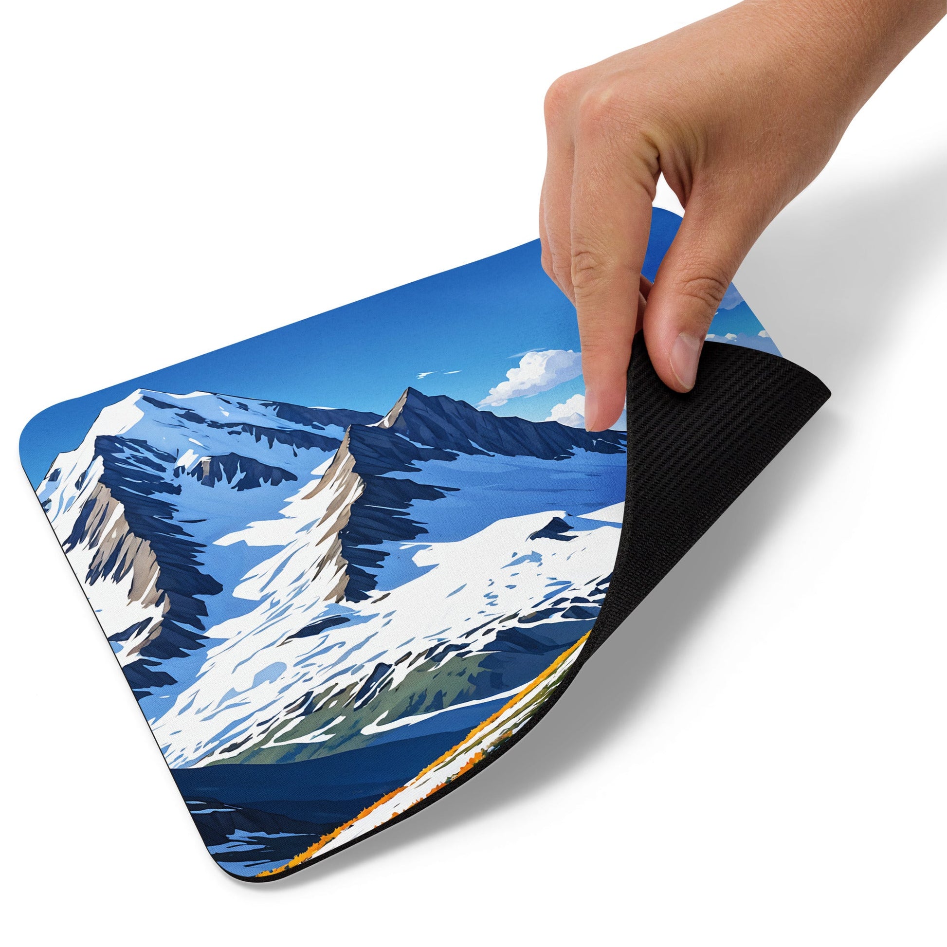 Hiking By Snowy Mountains Mouse Pad - Mouse Pads - Discovery Co.