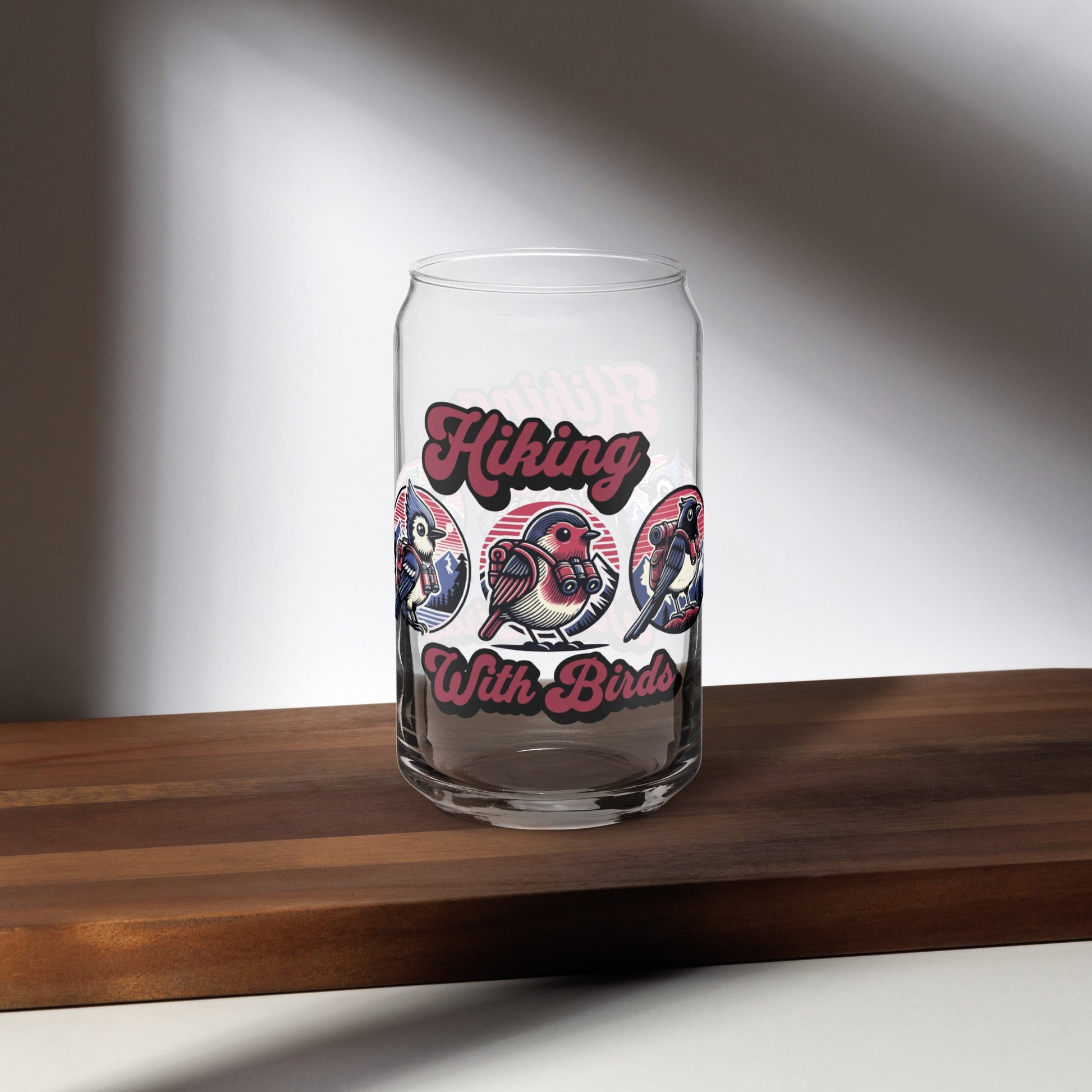 Hiking With Birds Can - Shaped Glass - Can - Shaped Glass - Discovery Co.