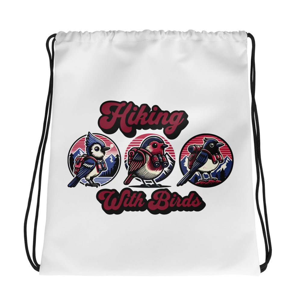 Hiking With Birds Drawstring Bag - Drawstring Bag - Discovery Co.