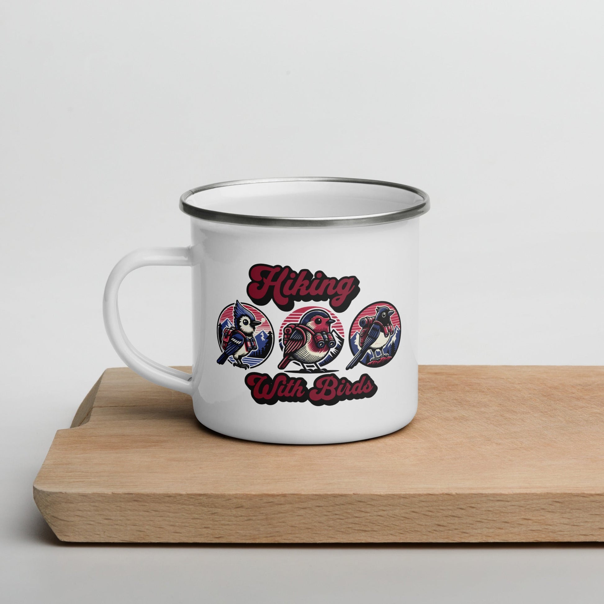 Hiking With Birds Enamel Mug - Mugs - Discovery Co.