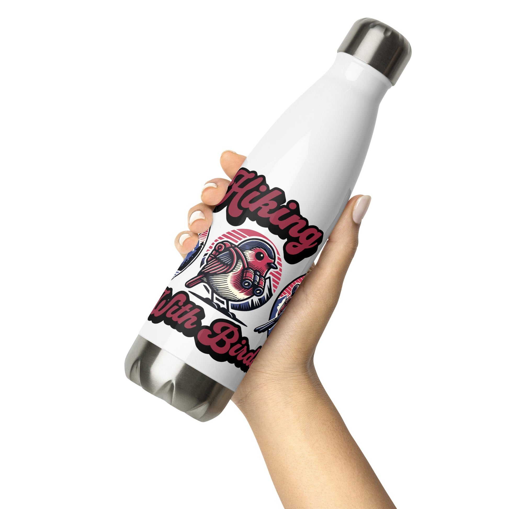 Hiking With Birds Stainless Steel Water Bottle - Stainless Steel Water Bottle - Discovery Co.