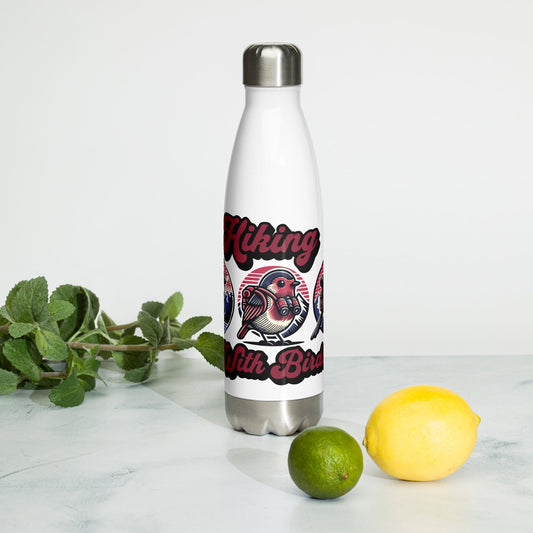 Hiking With Birds Stainless Steel Water Bottle - Stainless Steel Water Bottle - Discovery Co.
