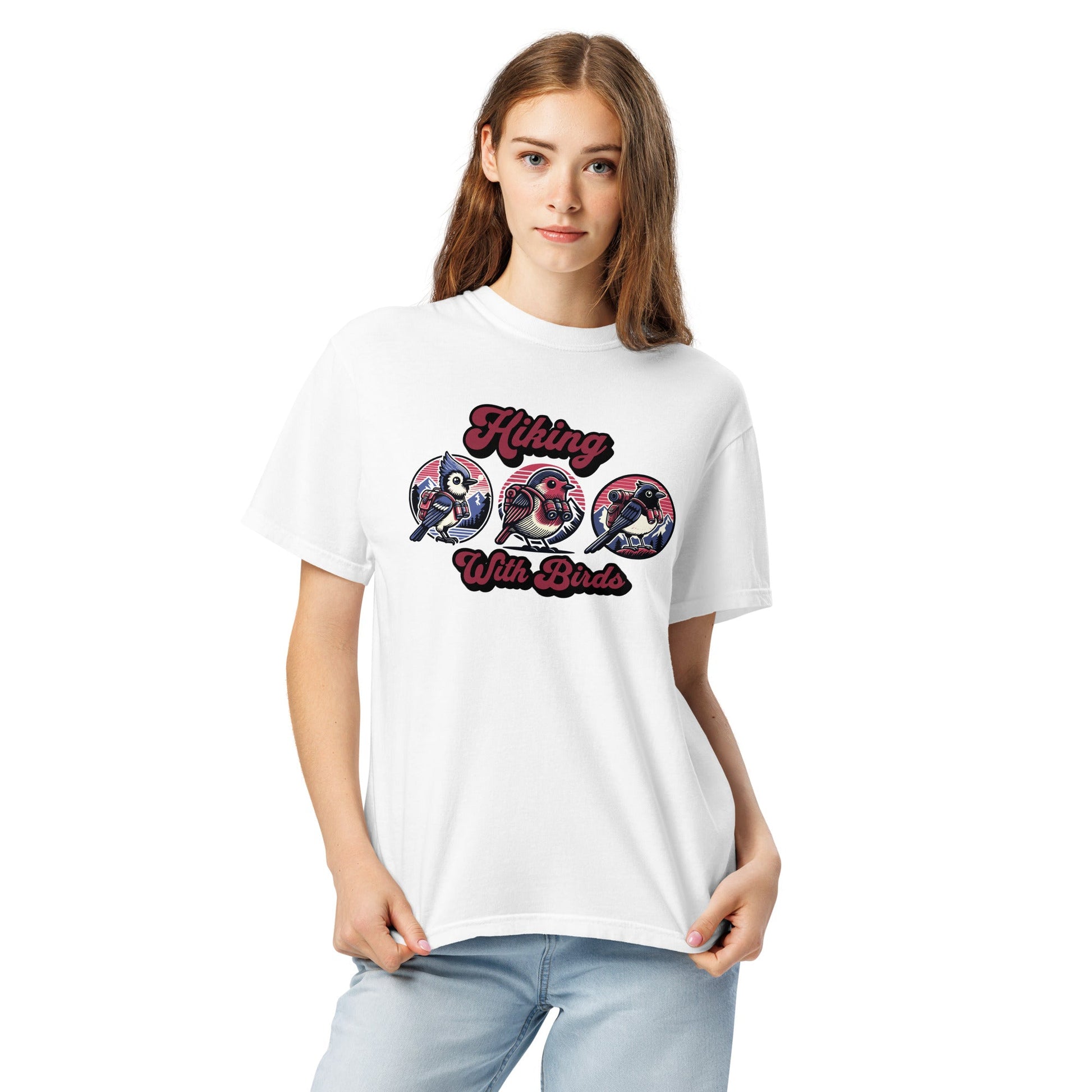 Hiking With Birds Women's (Unisex) Premium Tee - Women's Shirts - Discovery Co.
