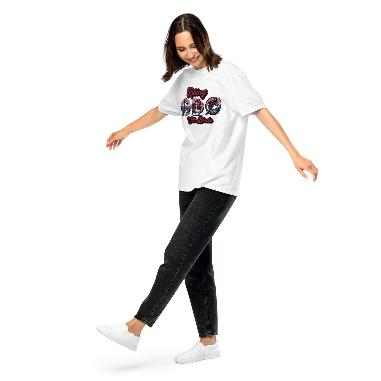 Hiking With Birds Women's (Unisex) Premium Tee - Women's Shirts - Discovery Co.