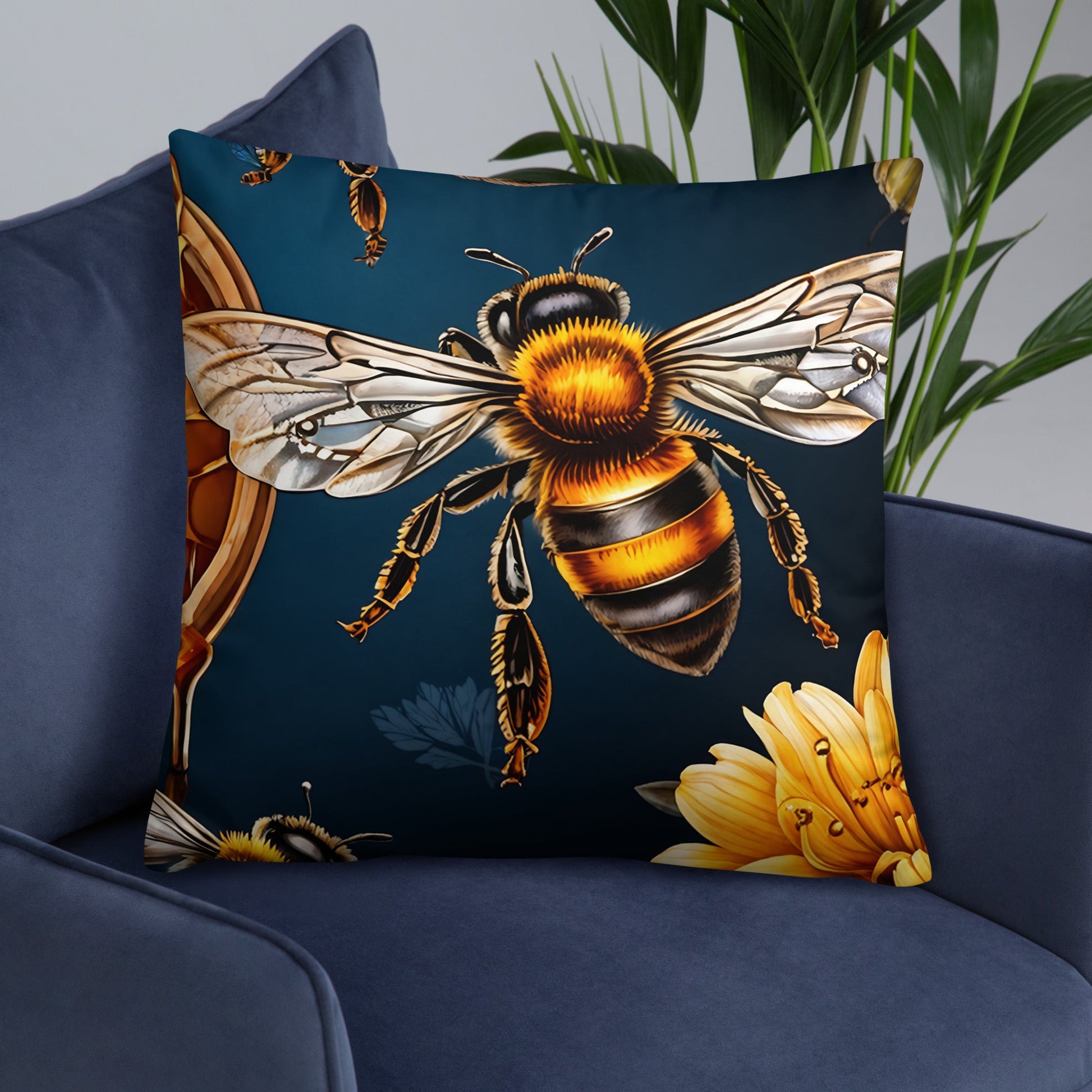 Honey Bee Basic Pillow - Pillows - Discovery Co.