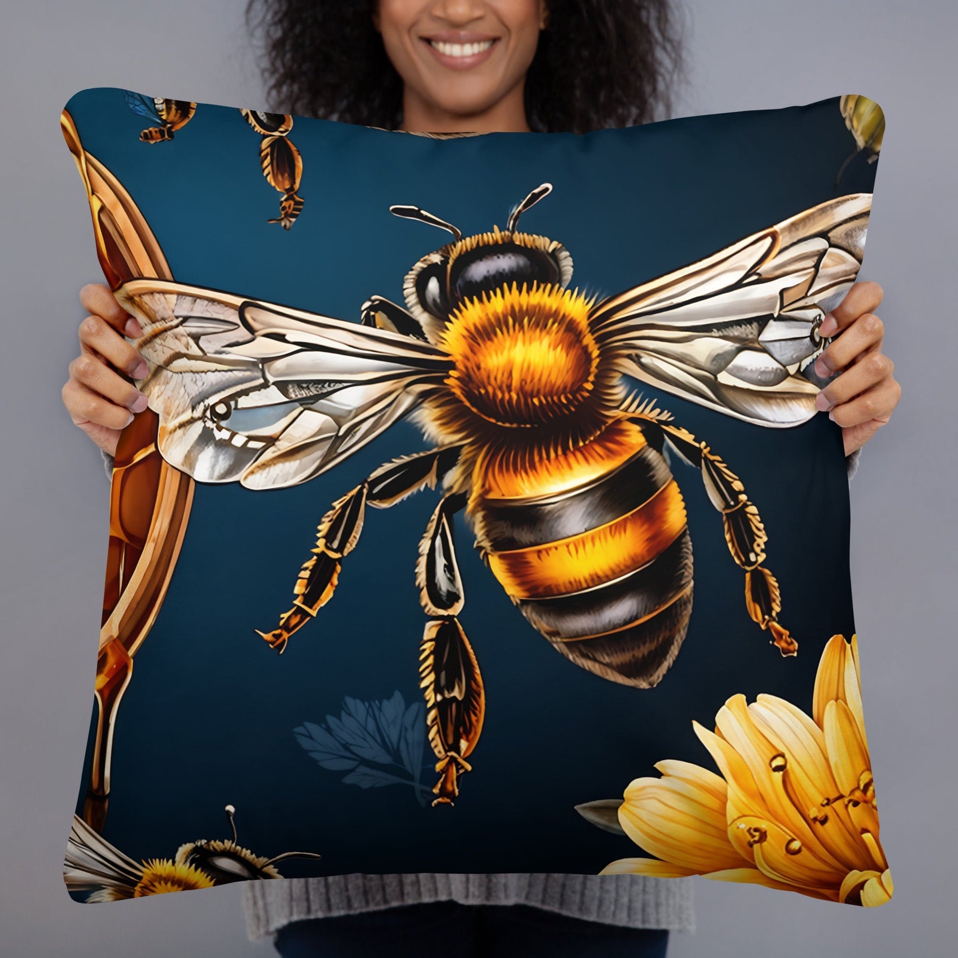 Honey Bee Basic Pillow - Pillows - Discovery Co.