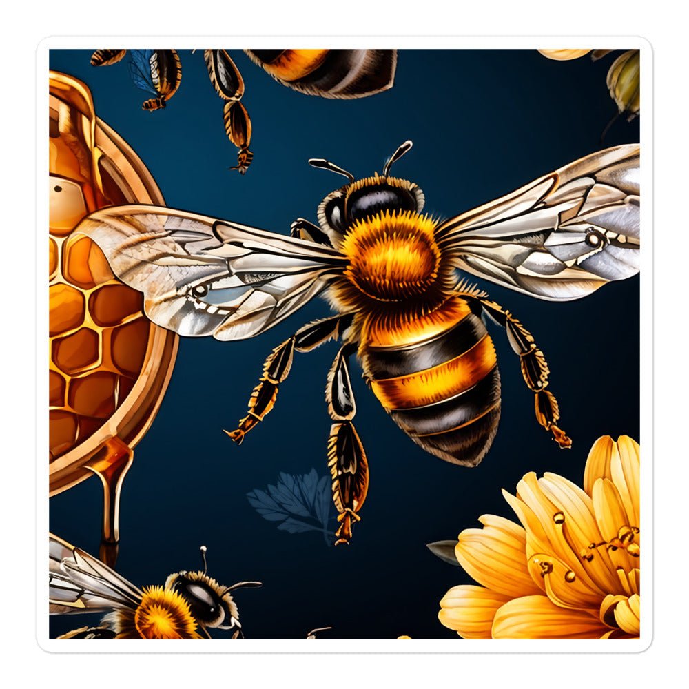 Honey Bee Bubble-free Stickers - Stickers - Discovery Co.