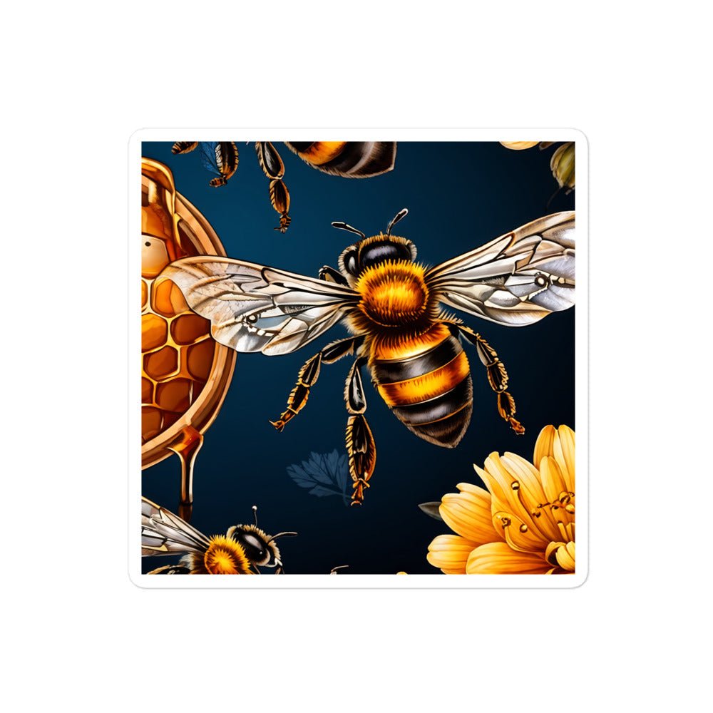 Honey Bee Bubble-free Stickers - Stickers - Discovery Co.