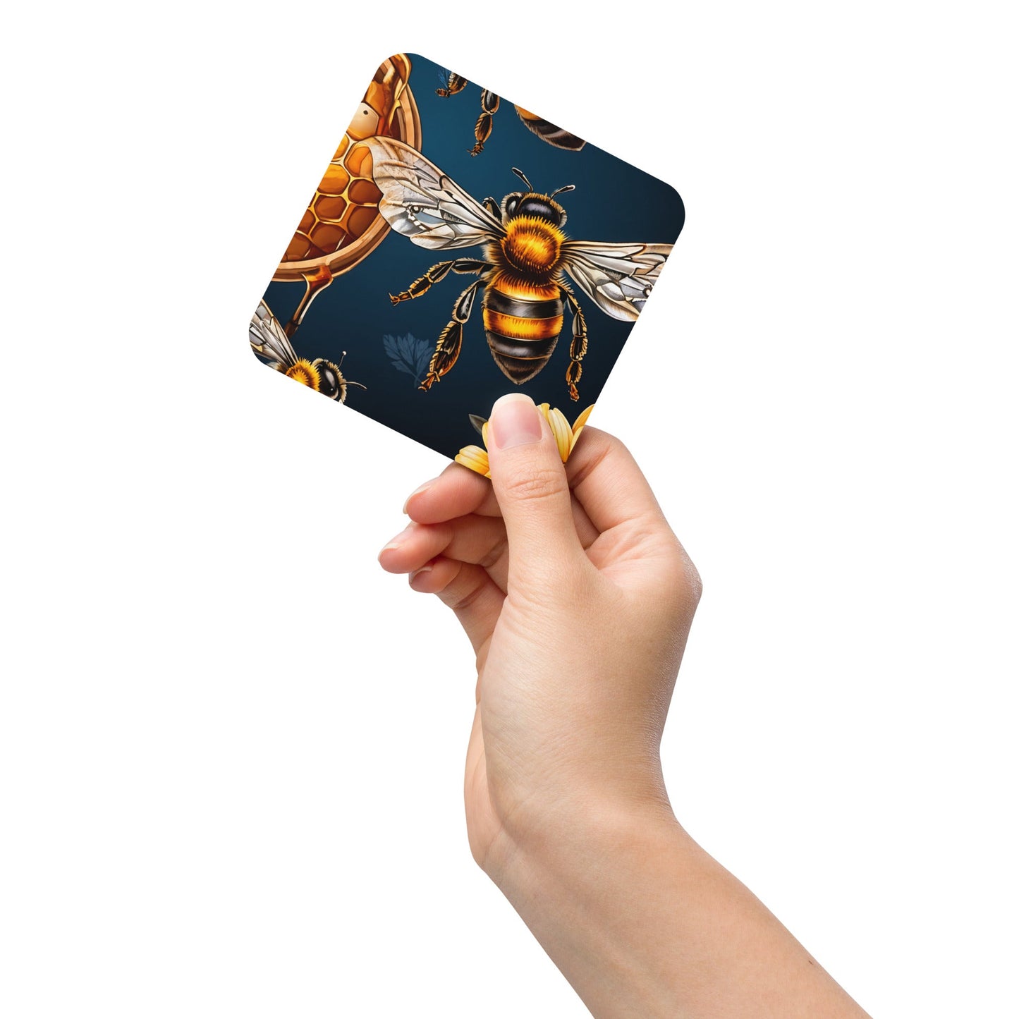 Honey Bee Cork-back Coaster - Coasters - Discovery Co.