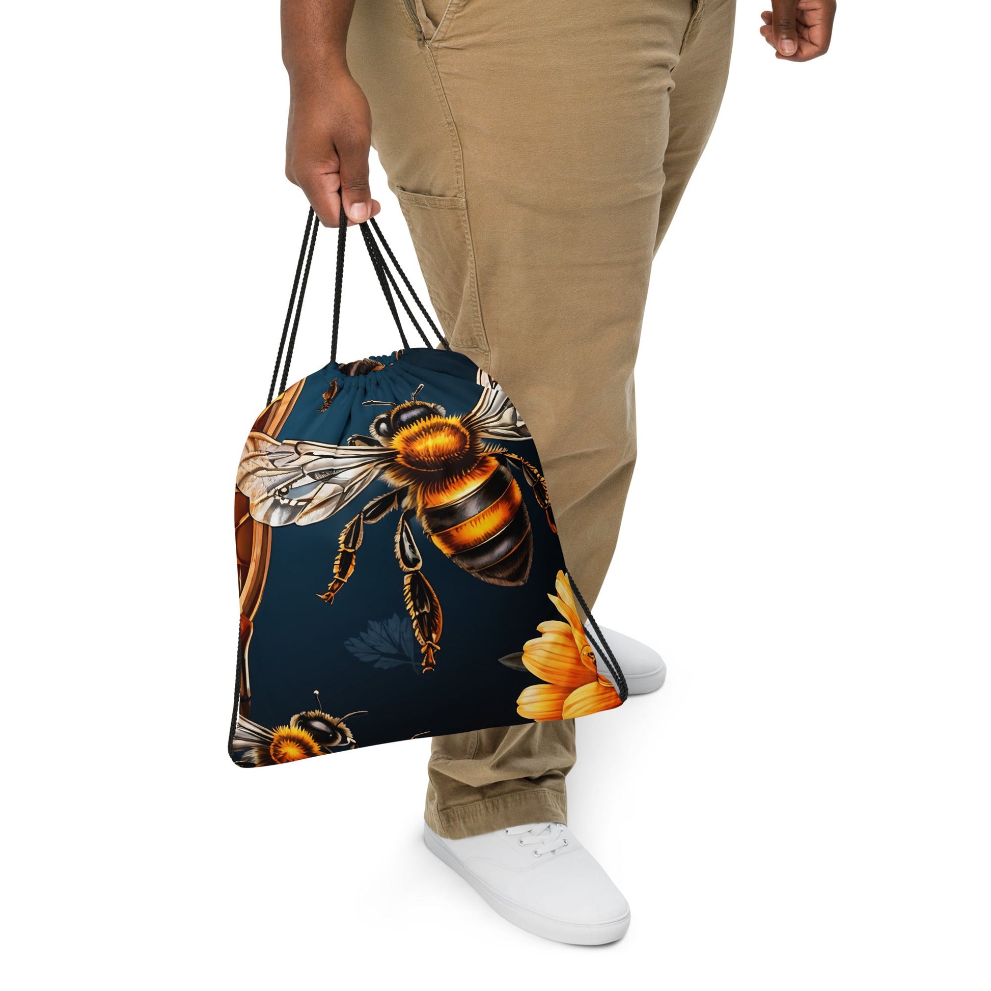 Honey Bee Drawstring Bag - Drawstring Bag - Discovery Co.