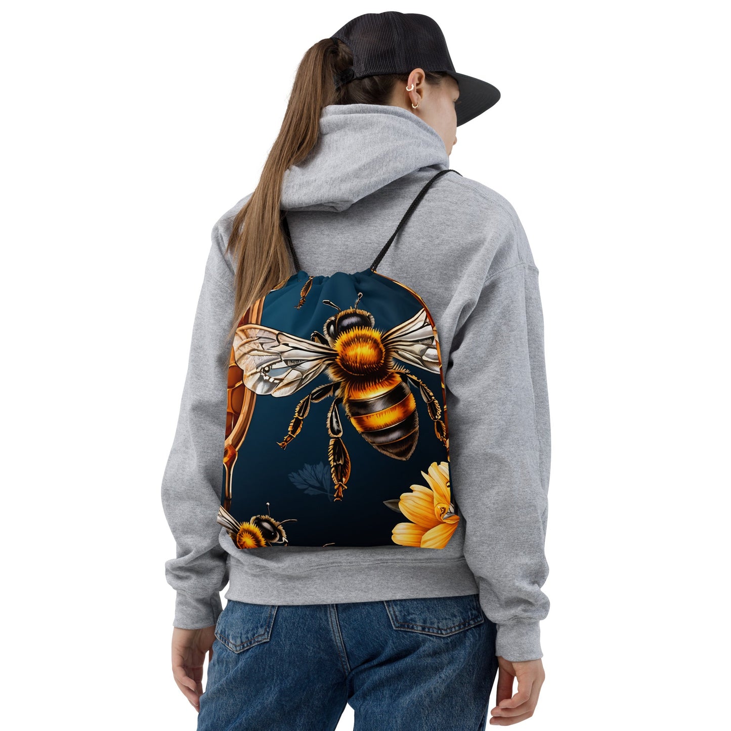 Honey Bee Drawstring Bag - Drawstring Bag - Discovery Co.