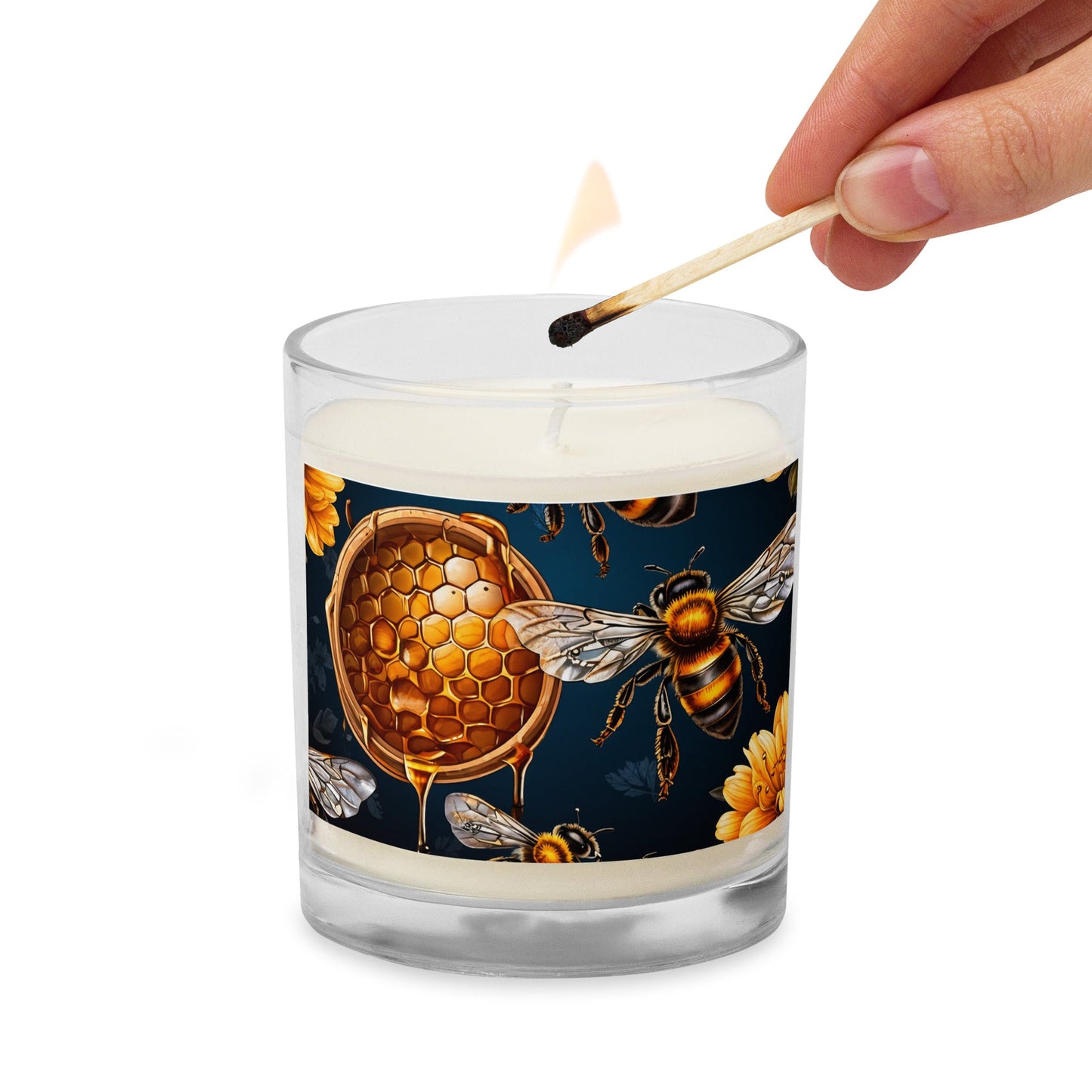 Honey Bee Glass Jar Soy Wax Candle - Candles - Discovery Co.