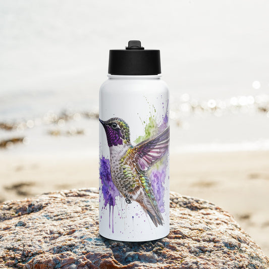 Humming Bird Stainless Steel Water Bottle With Straw Lid - Stainless Steel Water Bottle With Straw Lid - Discovery Co.