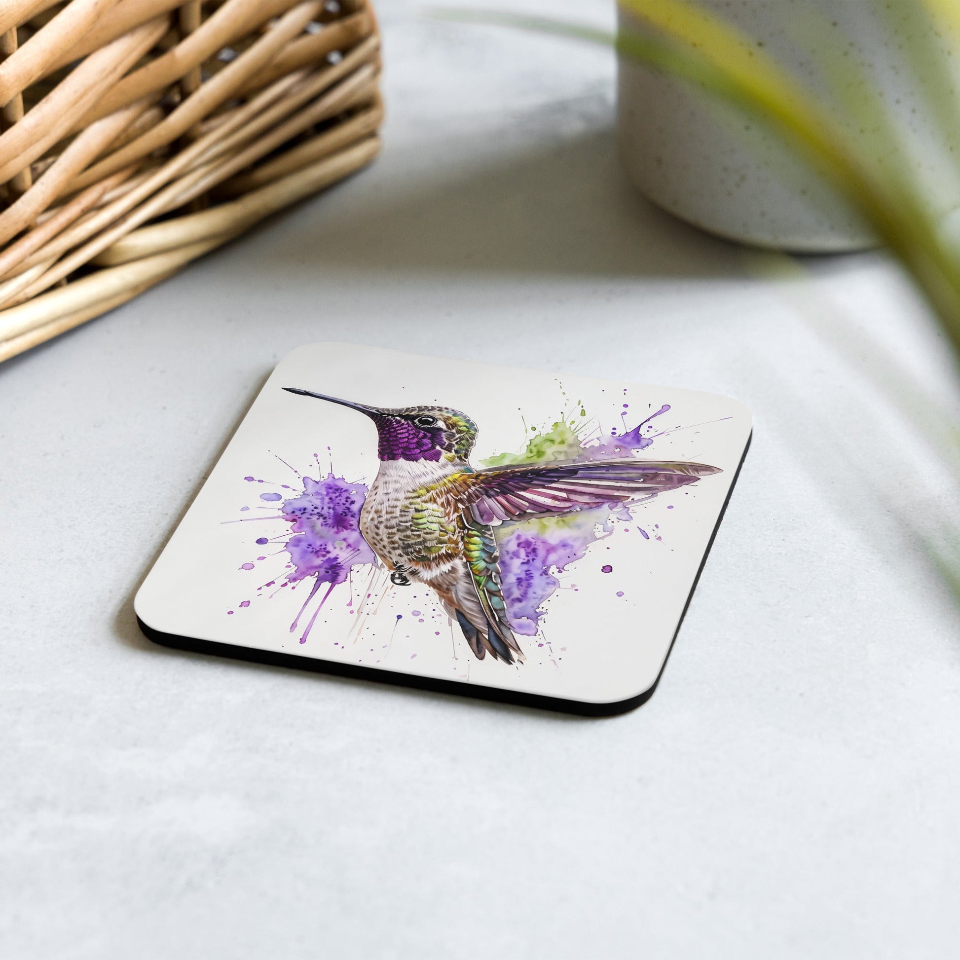Hummingbird Cork - Back Coaster - Coasters - Discovery Co.