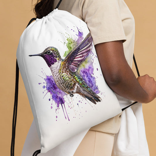 Hummingbird Drawstring Bag - Drawstring Bag - Discovery Co.