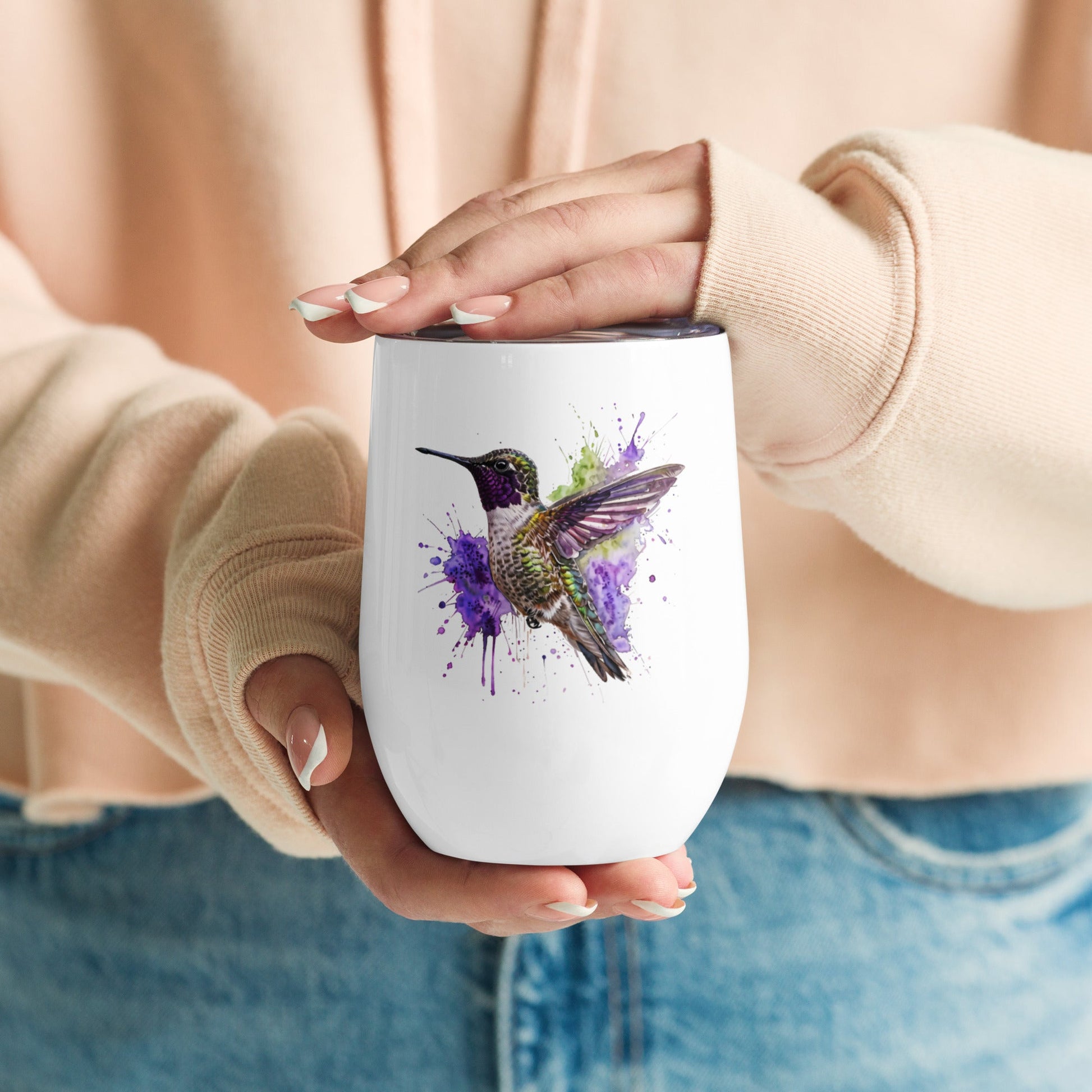 Hummingbird Stainless Steel Wine Tumbler - Steel Tumbler - Discovery Co.