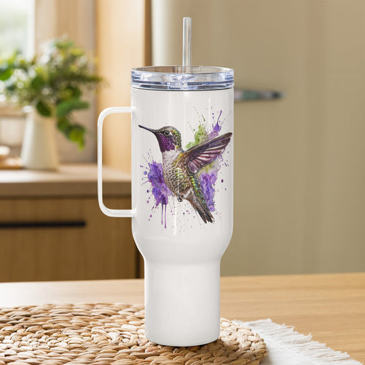Hummingbird Travel Mug With Handle (25 oz and 40 oz) - Travel Mug - Discovery Co.
