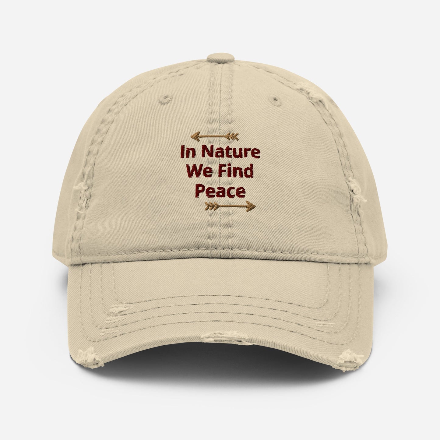 In Nature We Find Peace Distressed Hat - Hats - Discovery Co.