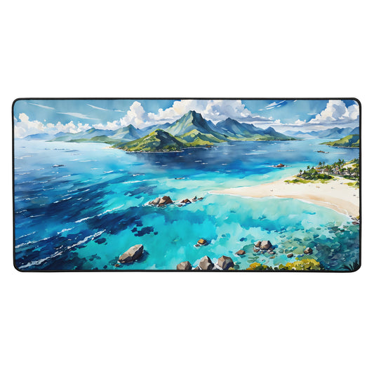 Island Watercolor Desk Mat - Mouse Pads - Discovery Co.