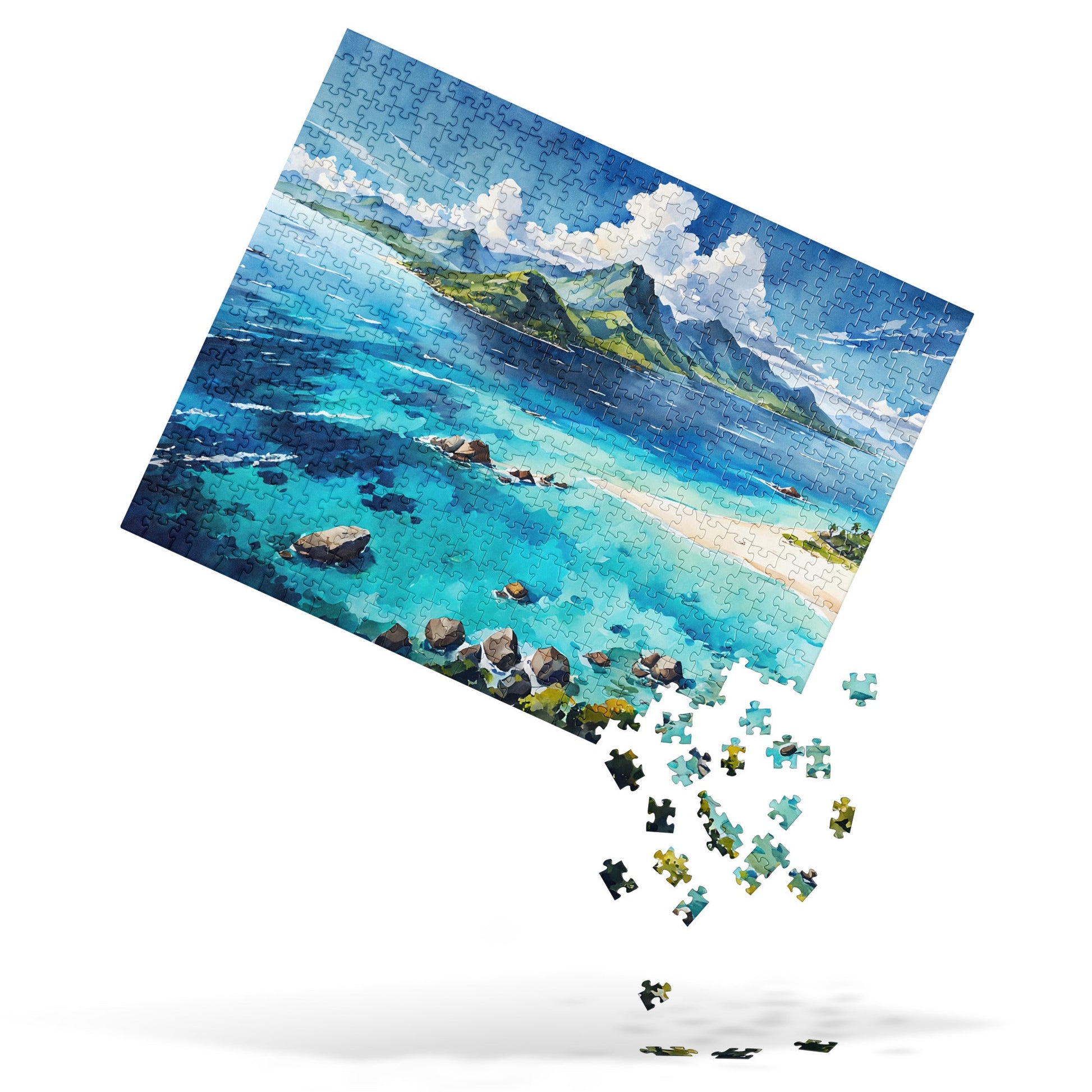 Island Watercolor Jigsaw Puzzle - Puzzle - Discovery Co.