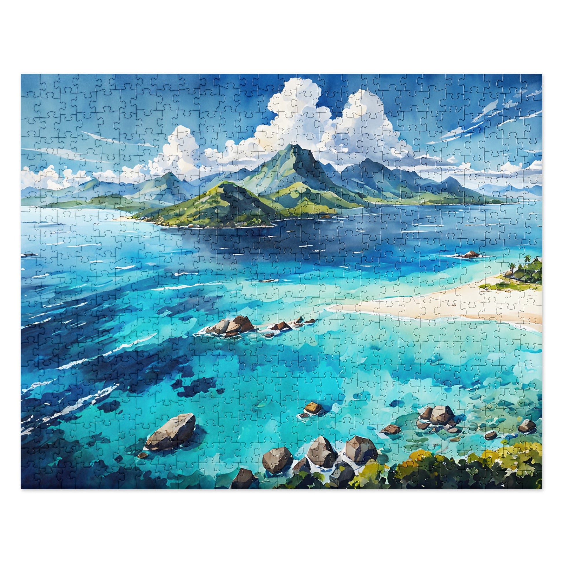 Island Watercolor Jigsaw Puzzle - Puzzle - Discovery Co.