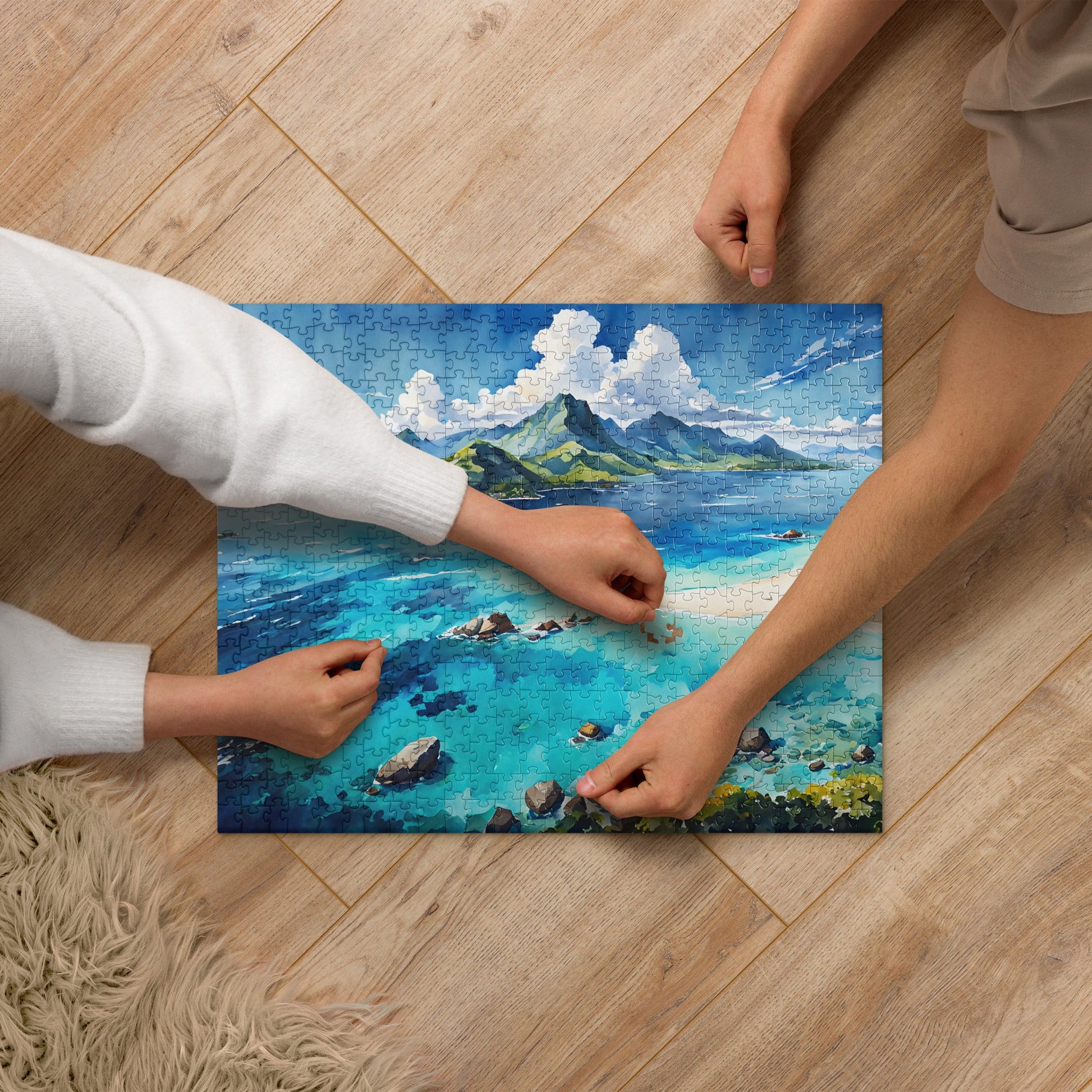 Island Watercolor Jigsaw Puzzle - Puzzle - Discovery Co.