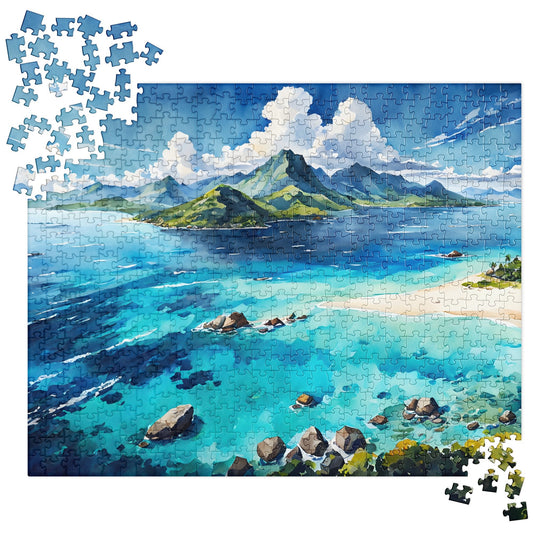 Island Watercolor Jigsaw Puzzle - Puzzle - Discovery Co.