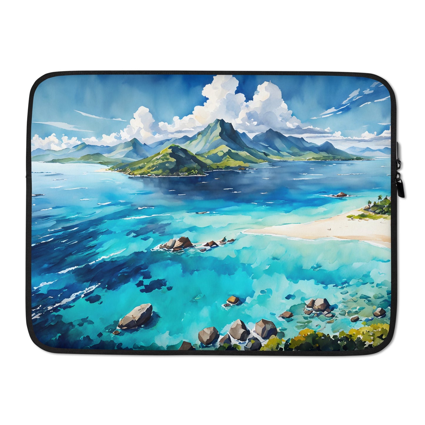 Island Watercolor Laptop Sleeve - Laptop Cases - Discovery Co.