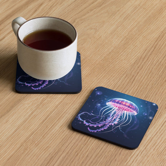 Jellyfish Cork - back Coaster - Coasters - Discovery Co.