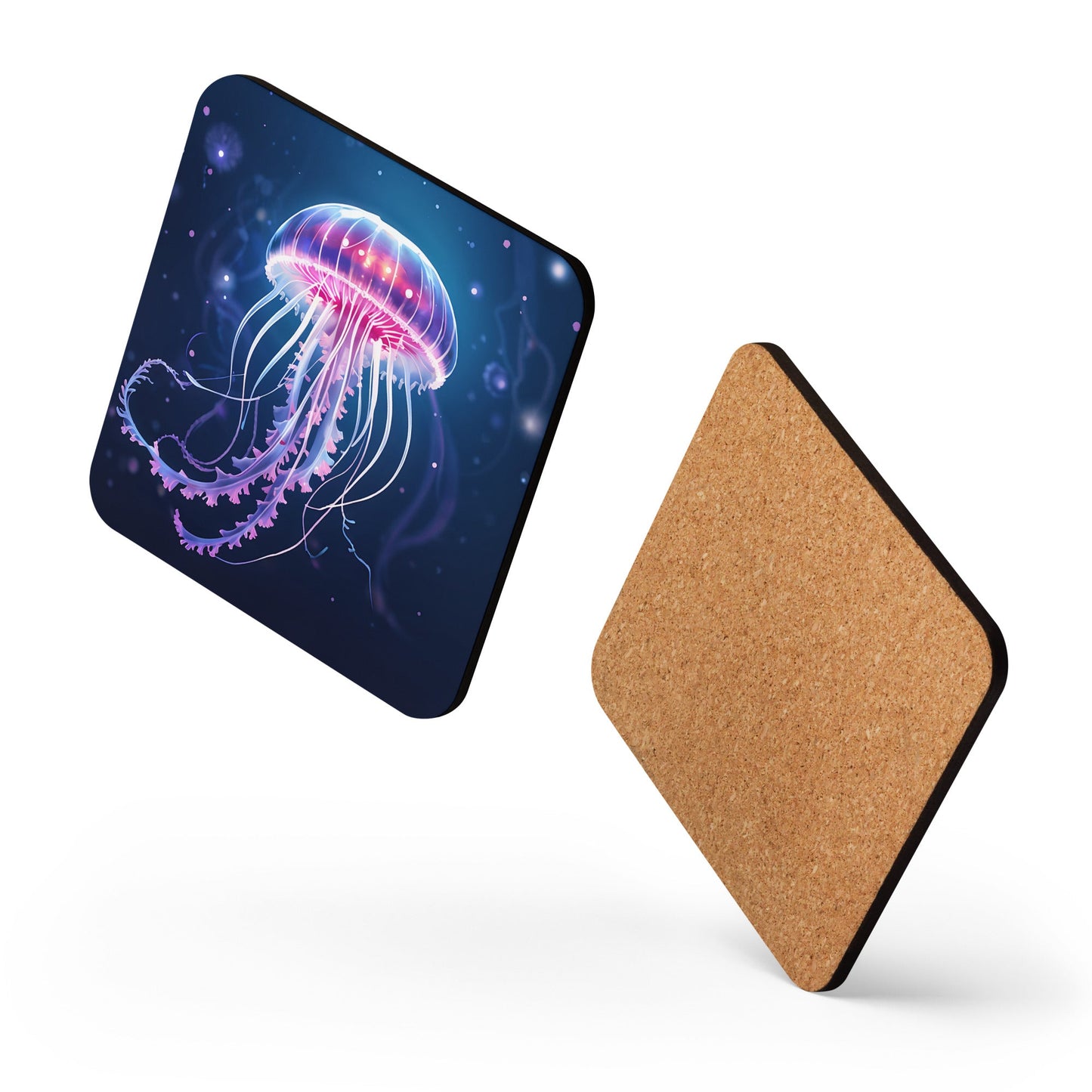 Jellyfish Cork - back Coaster - Coasters - Discovery Co.