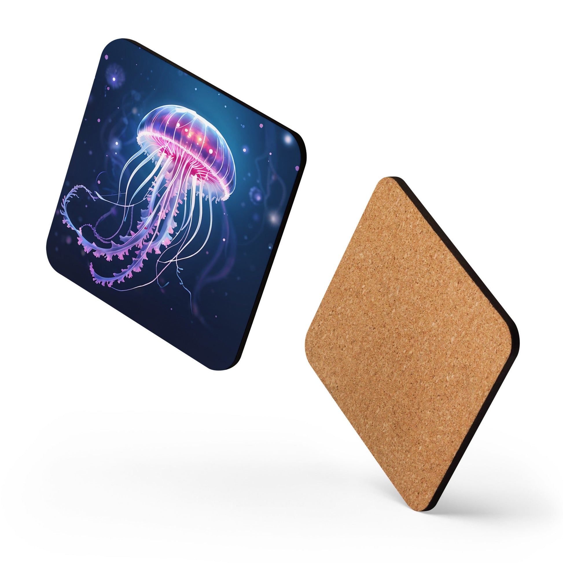 Jellyfish Cork - back Coaster - Coasters - Discovery Co.