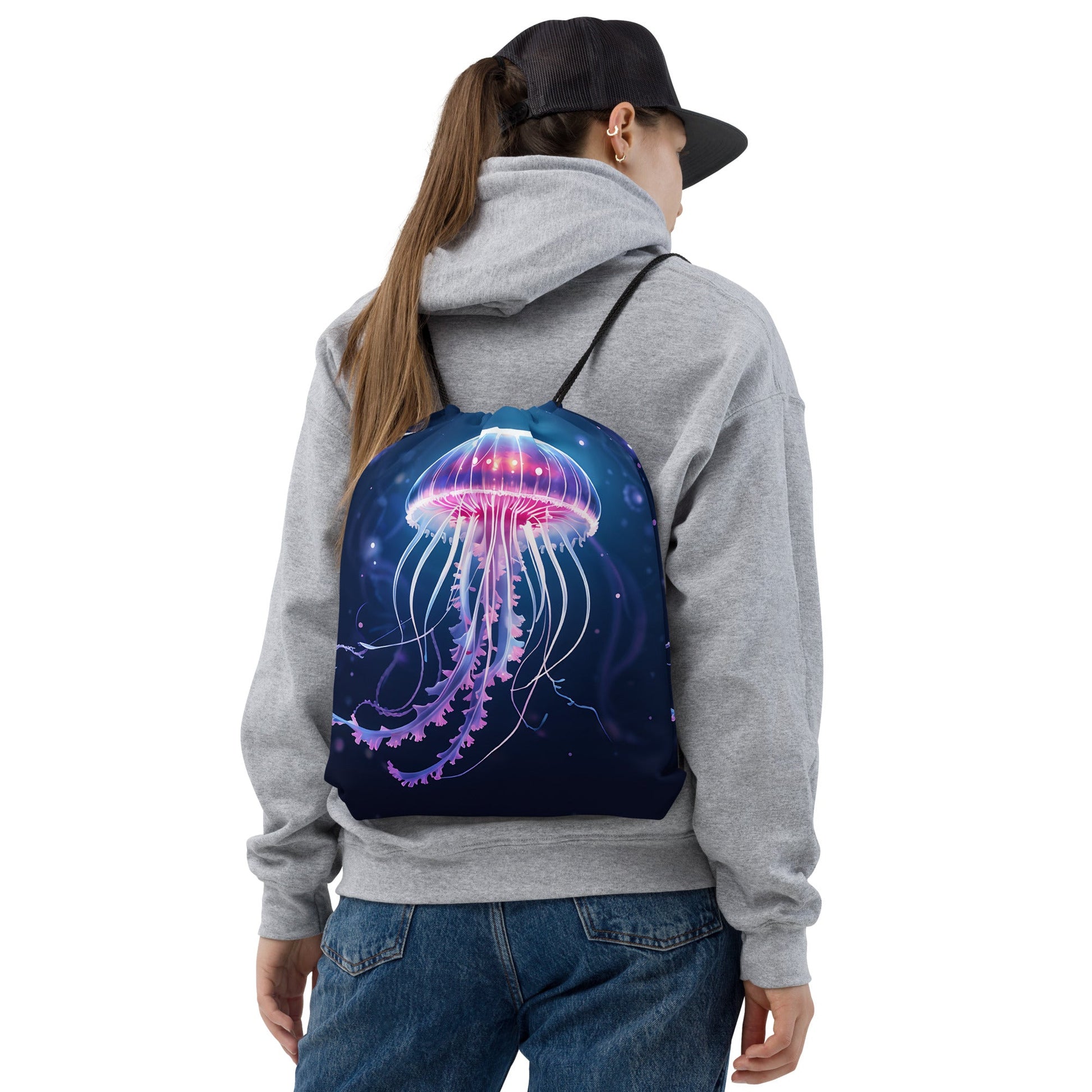 Jellyfish Drawstring Bag - Drawstring Bag - Discovery Co.