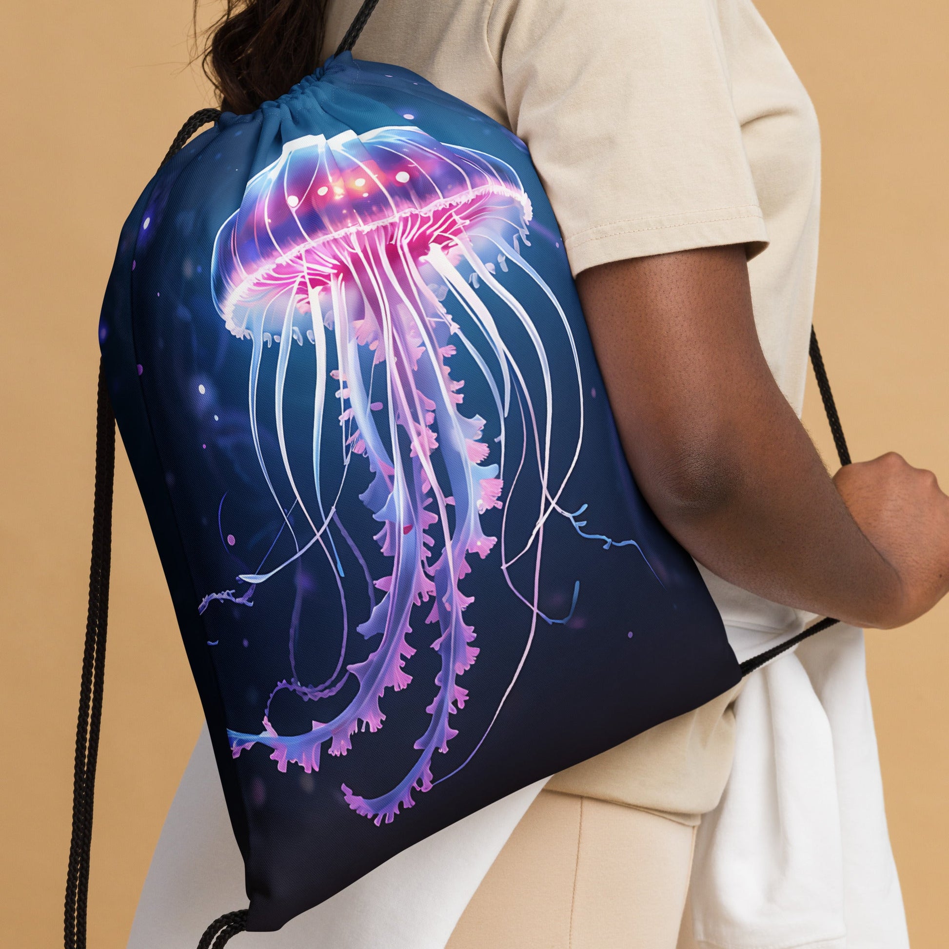 Jellyfish Drawstring Bag - Drawstring Bag - Discovery Co.