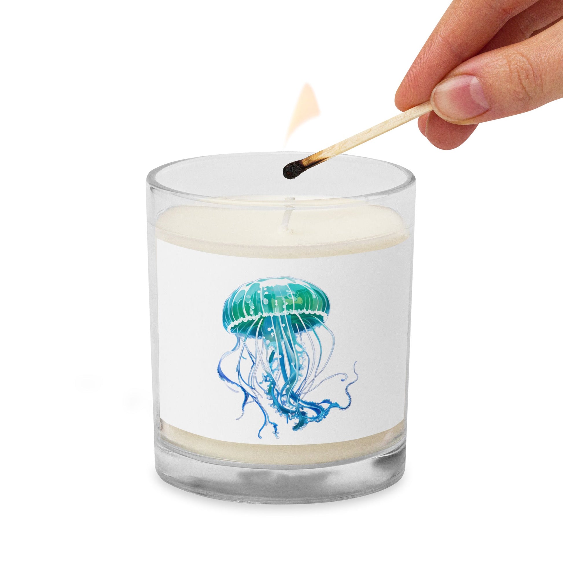 Jellyfish Glass Jar Soy Wax Candle - Candles - Discovery Co.