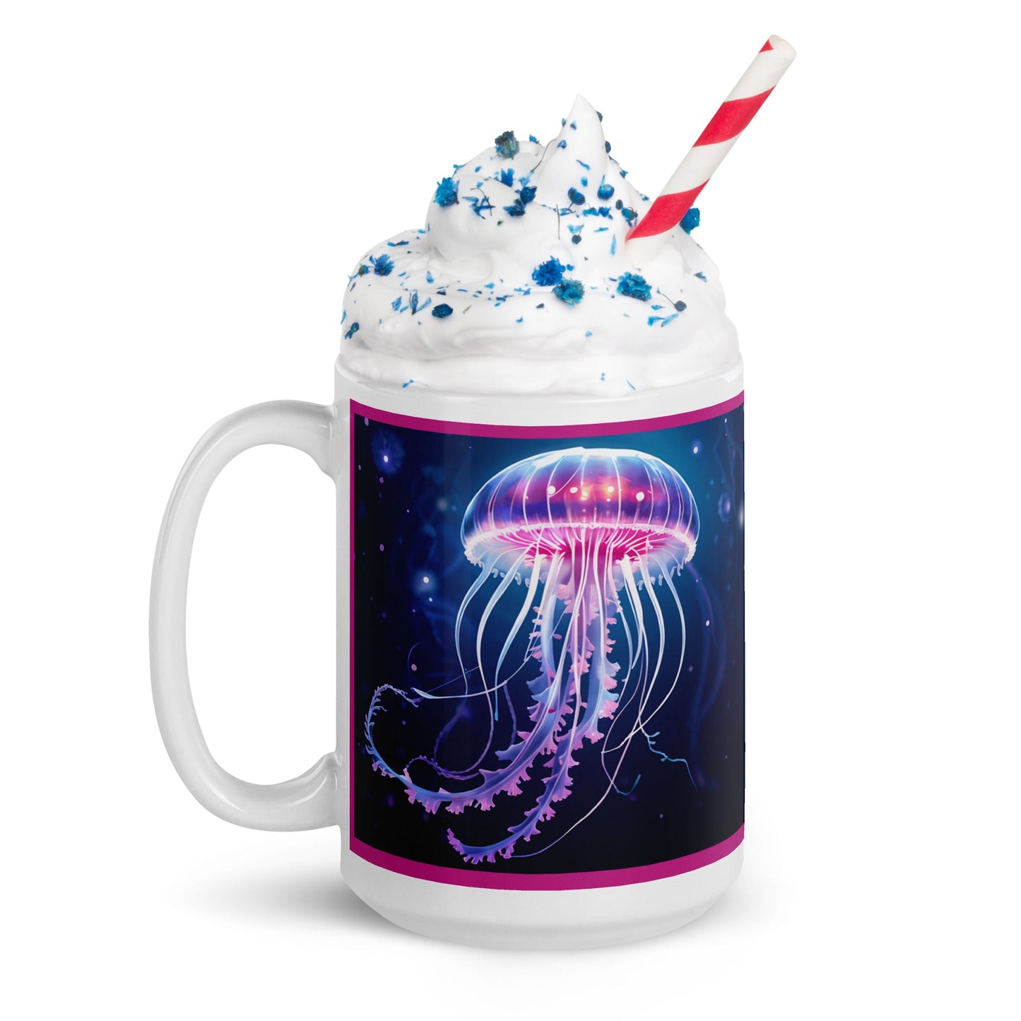 Jellyfish White Glossy Mug (11 oz, 15 oz, 20 oz) - Mugs - Discovery Co.
