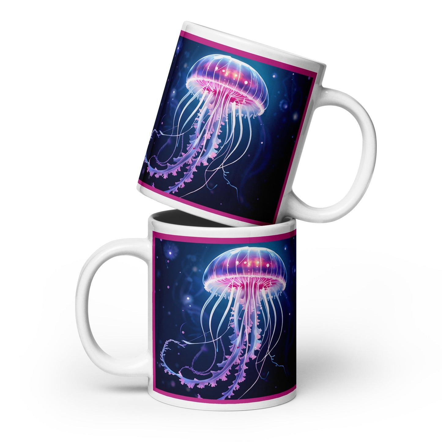 Jellyfish White Glossy Mug (11 oz, 15 oz, 20 oz) - Mugs - Discovery Co.