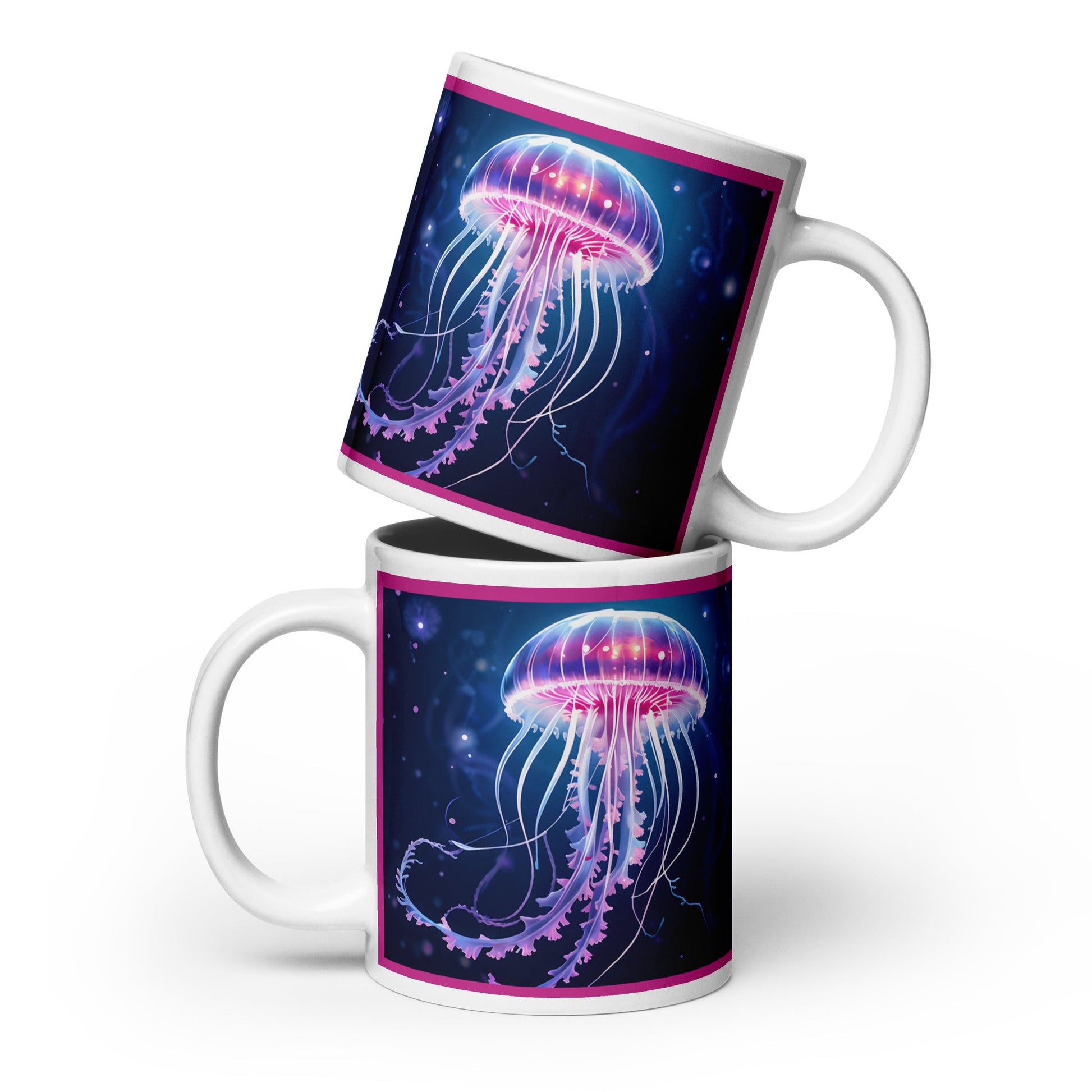 Jellyfish White Glossy Mug (11 oz, 15 oz, 20 oz) - Mugs - Discovery Co.
