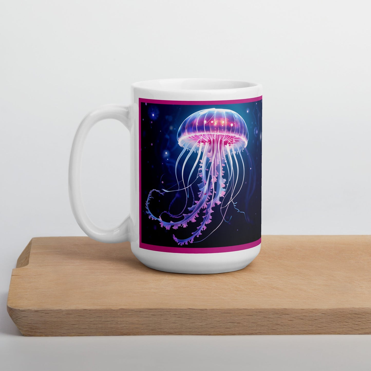 Jellyfish White Glossy Mug (11 oz, 15 oz, 20 oz) - Mugs - Discovery Co.