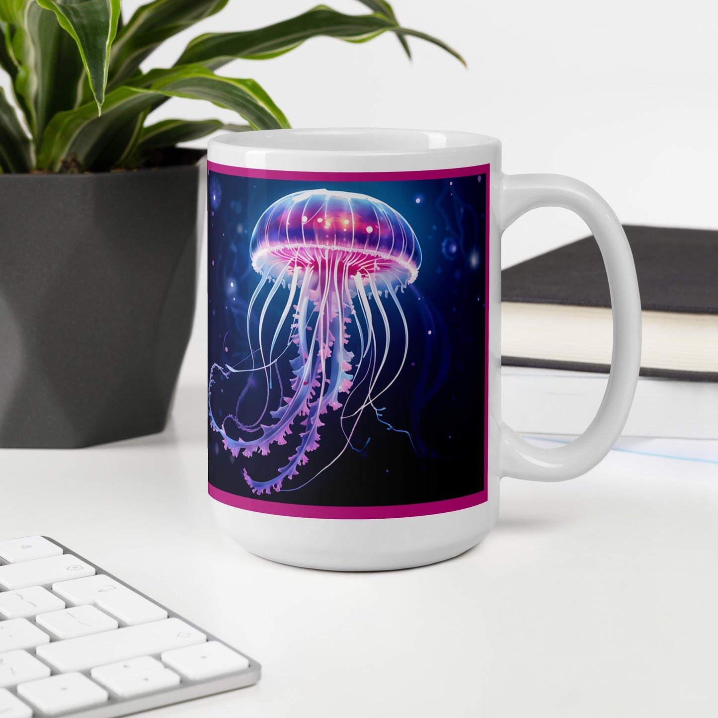 Jellyfish White Glossy Mug (11 oz, 15 oz, 20 oz) - Mugs - Discovery Co.