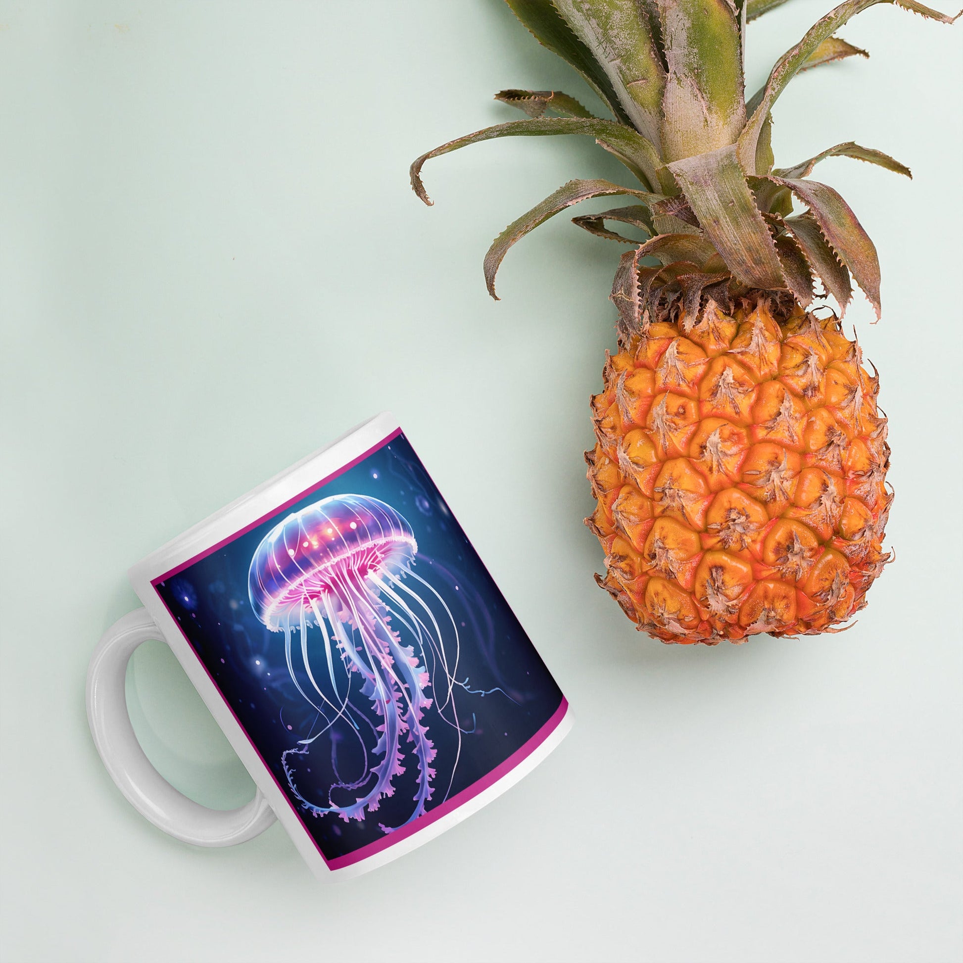 Jellyfish White Glossy Mug (11 oz, 15 oz, 20 oz) - Mugs - Discovery Co.