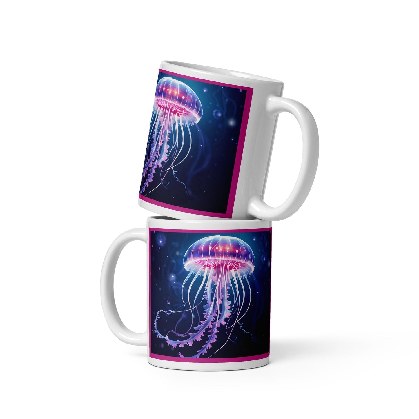 Jellyfish White Glossy Mug (11 oz, 15 oz, 20 oz) - Mugs - Discovery Co.