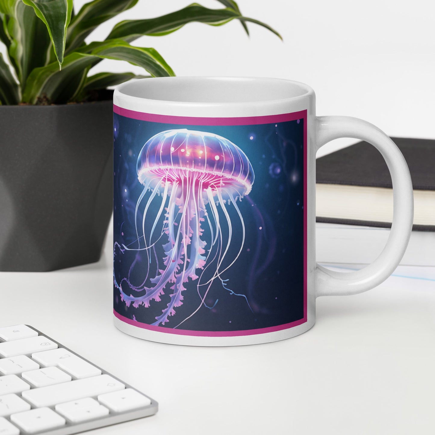 Jellyfish White Glossy Mug (11 oz, 15 oz, 20 oz) - Mugs - Discovery Co.