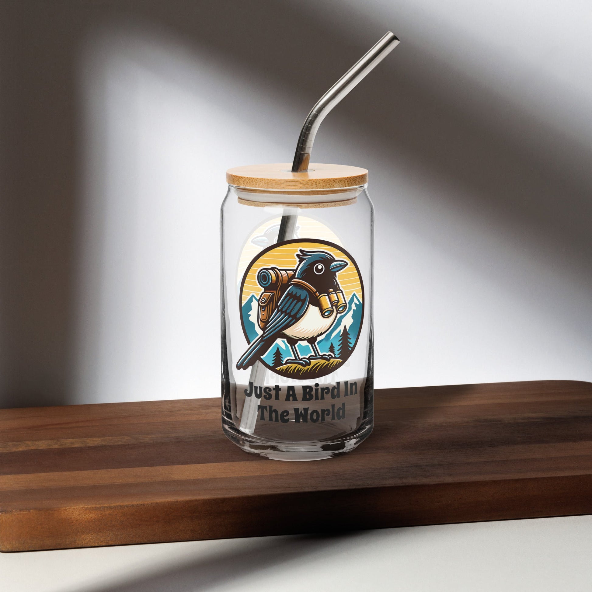 Just A Bird In The World Can - Shaped Glass - Can - Shaped Glass - Discovery Co.