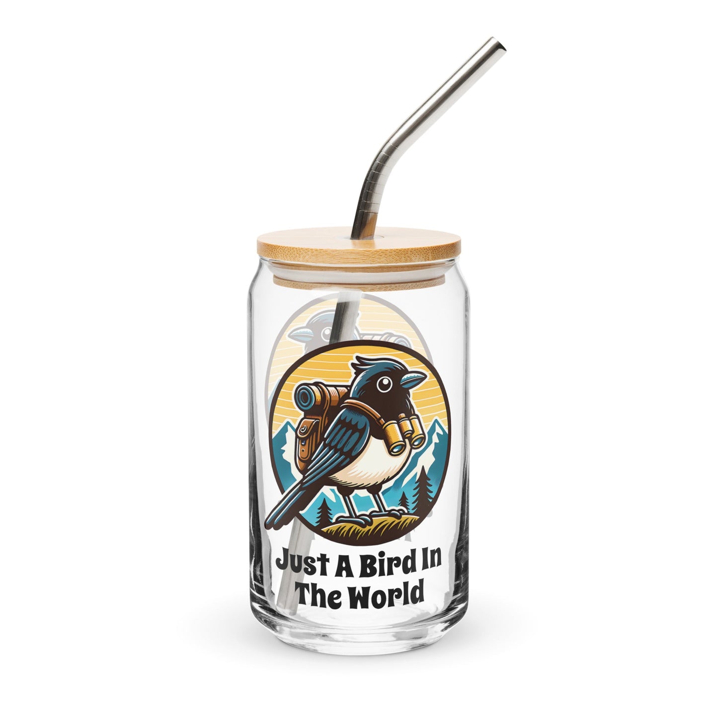Just A Bird In The World Can - Shaped Glass - Can - Shaped Glass - Discovery Co.