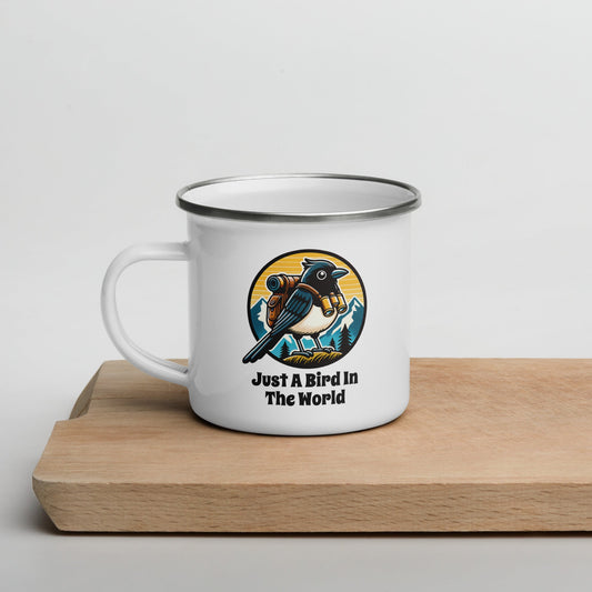 Just A Bird In The World Enamel Mug - Mugs - Discovery Co.
