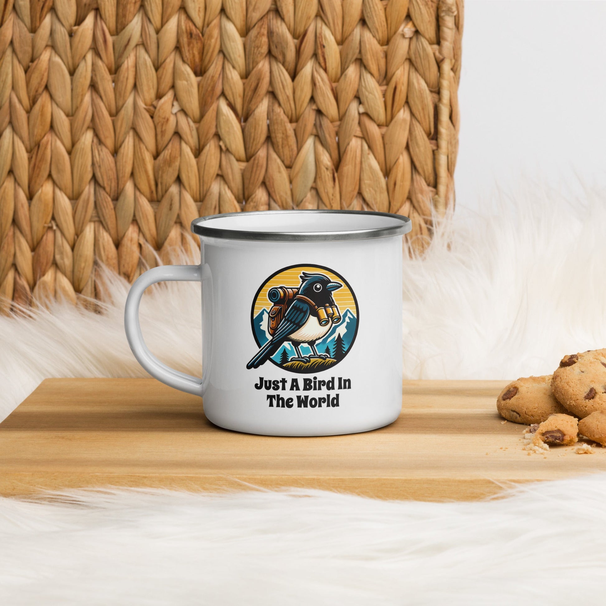 Just A Bird In The World Enamel Mug - Mugs - Discovery Co.