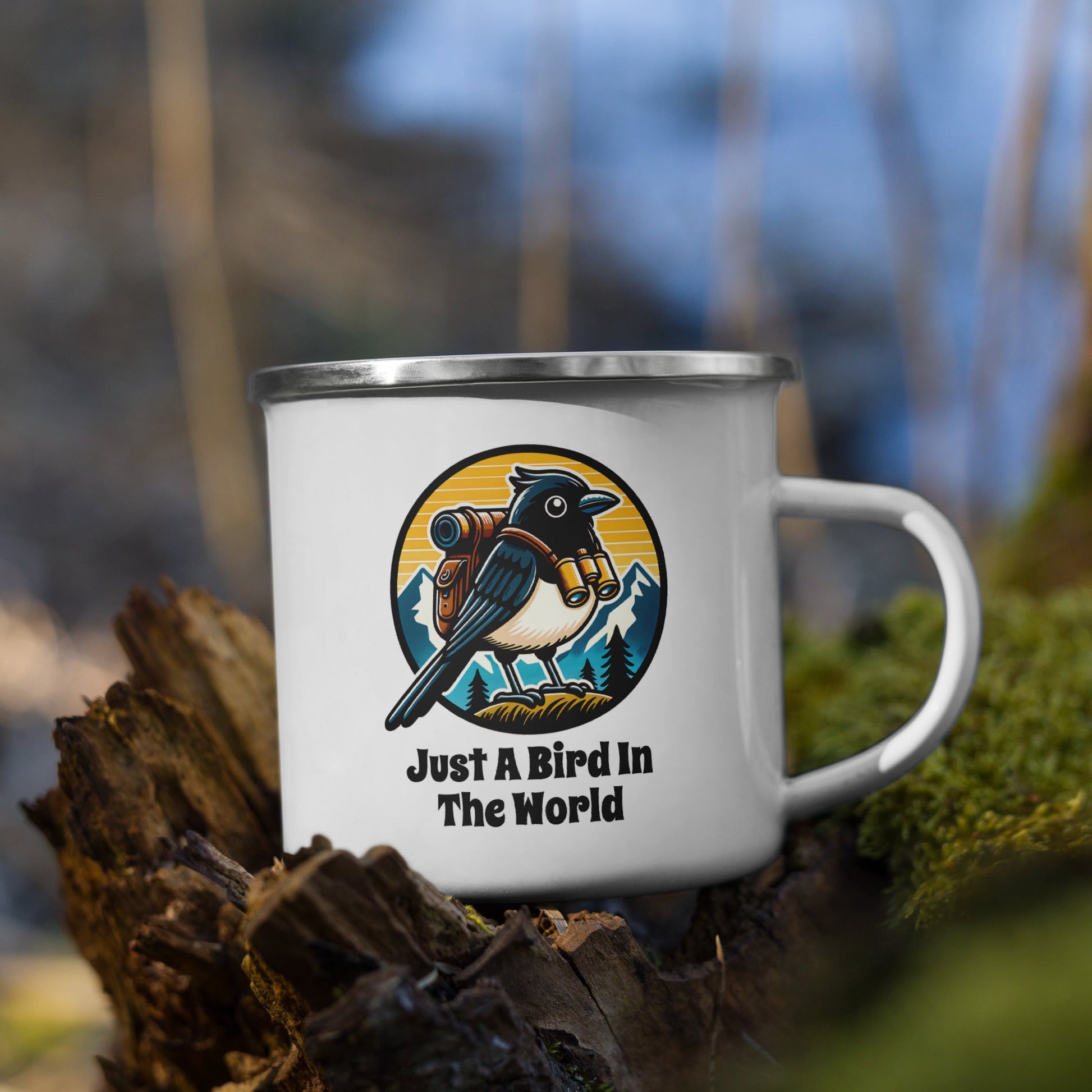 Just A Bird In The World Enamel Mug - Mugs - Discovery Co.
