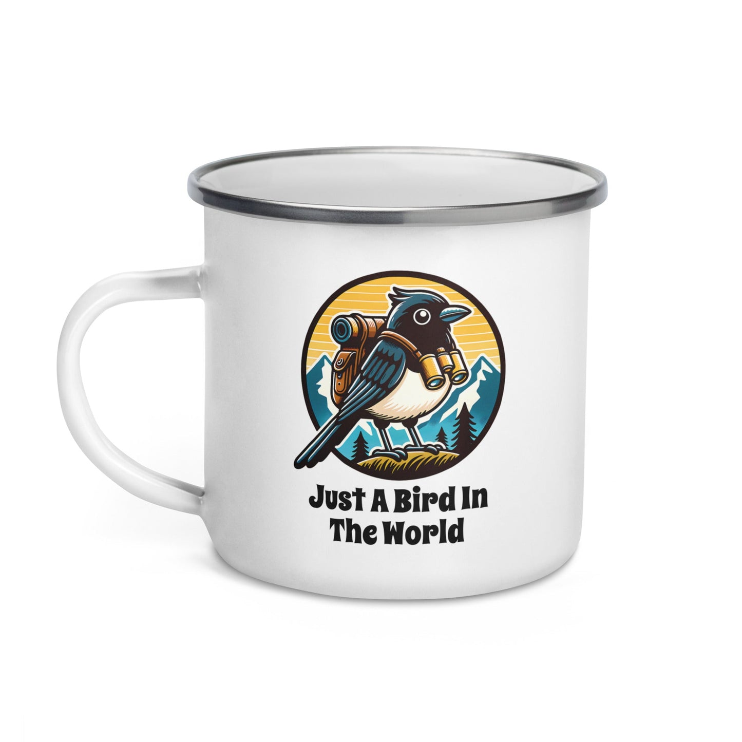 Just A Bird In The World Enamel Mug - Mugs - Discovery Co.