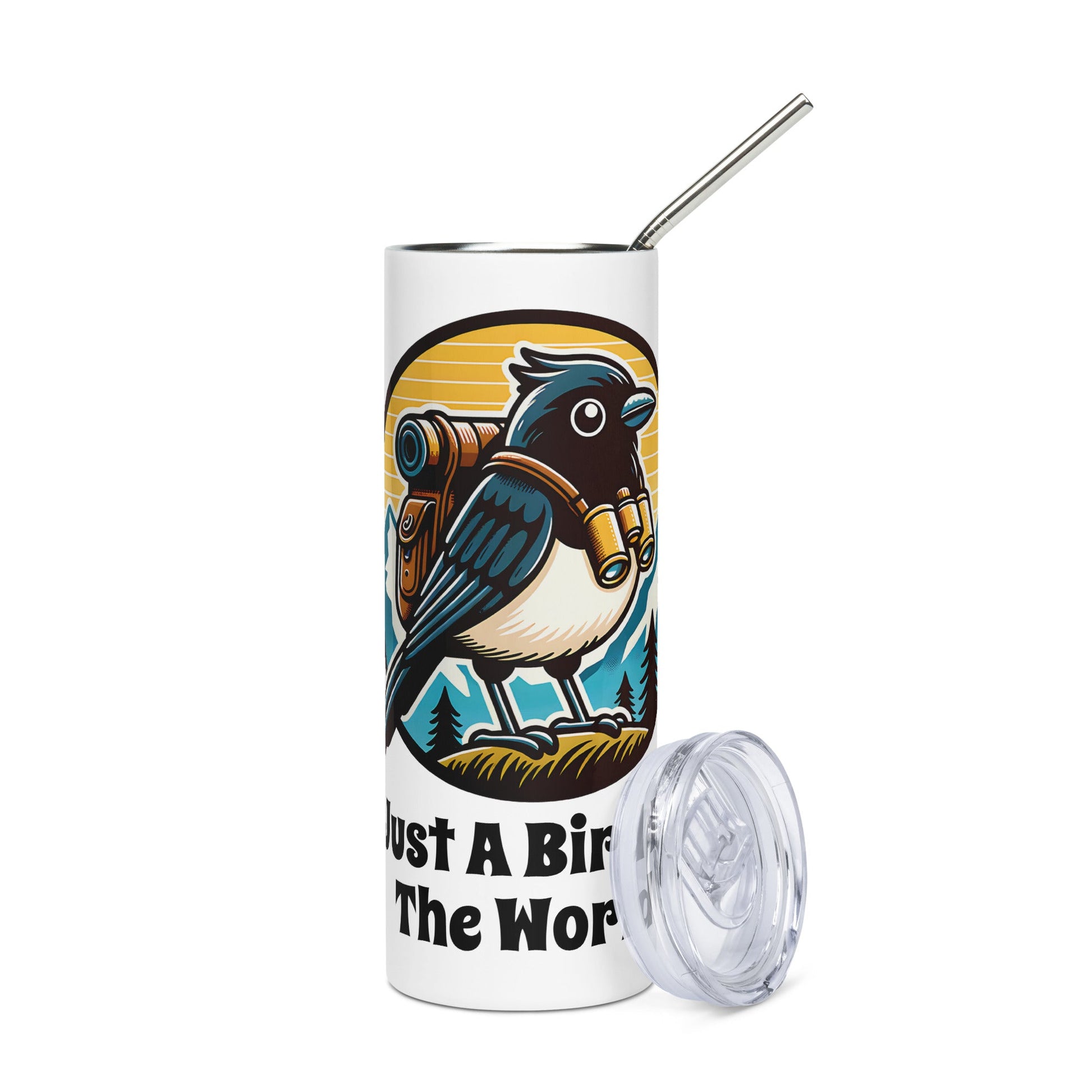 Just A Bird In The World Stainless Steel Tumbler - Steel Tumbler - Discovery Co.